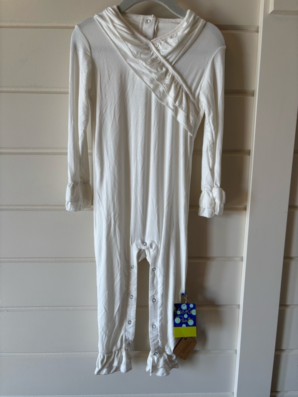 NWT Kickee Pants Cream Ruffle One-Piece Bodysuit